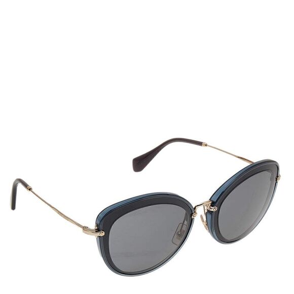 Miu Miu Two Tone/Grey Mirrored SMU 50R Cat-Eye Sunglasses - Picture 1 of 15